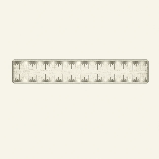 Calibrated ruler for comparison against standards